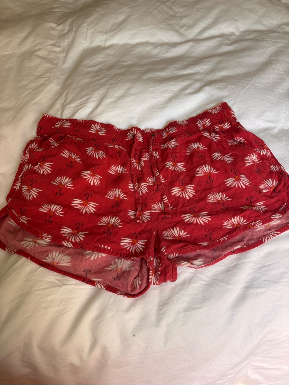 Burnt Orange Floral Summer Shorts